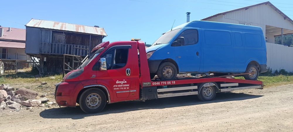 Ankara bölgesinde panelvan ticari aracın kurtarılması